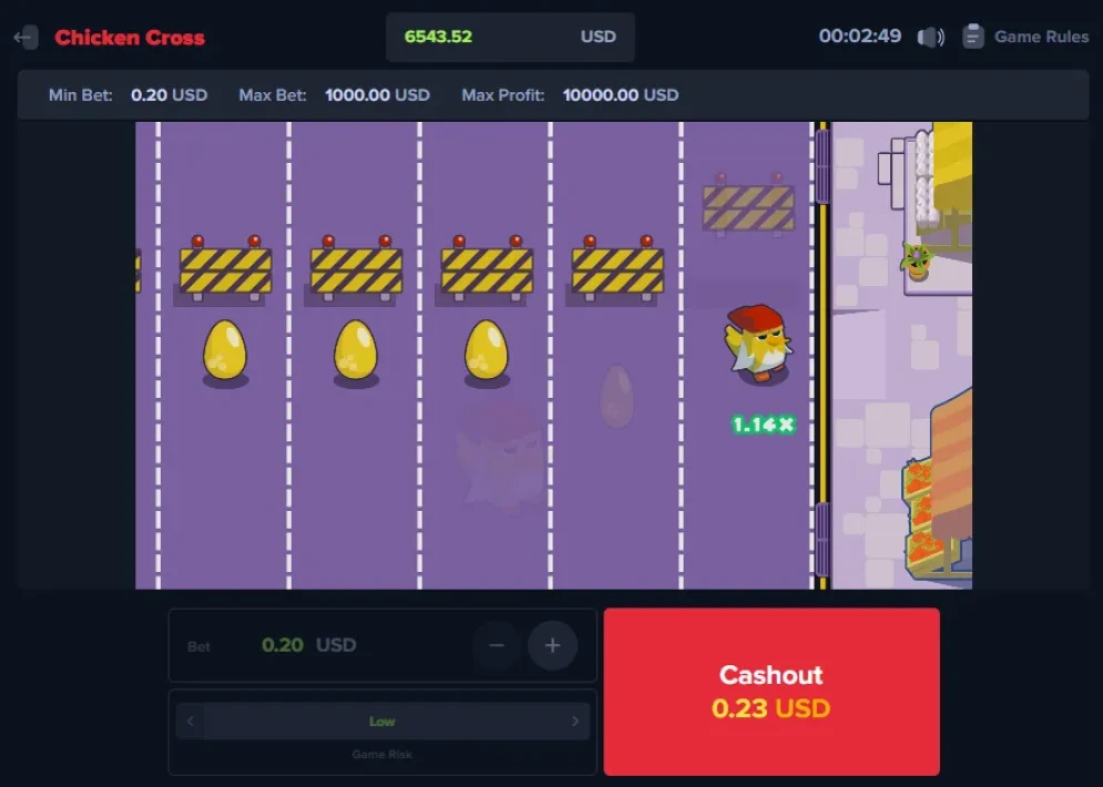 Chicken Cross gameplay